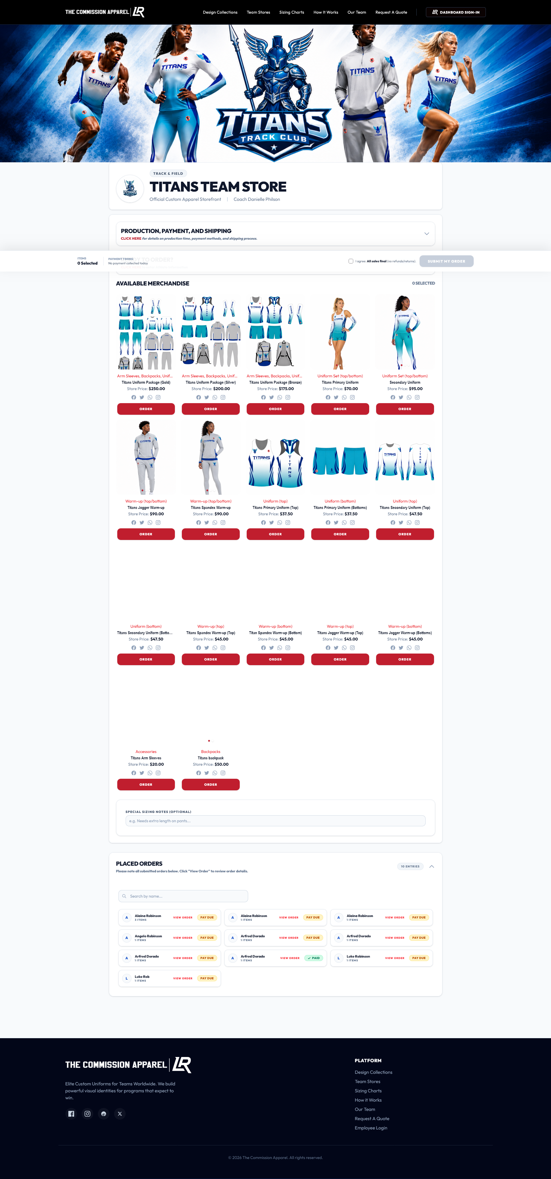 Custom Team Store Platform